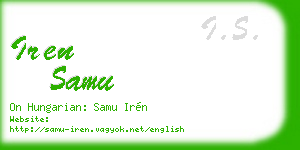 iren samu business card